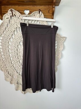 Vintage Old Navy Y2K Wide Leg Chocolate Brown Pull-On Gaucho Capris Pants Medium